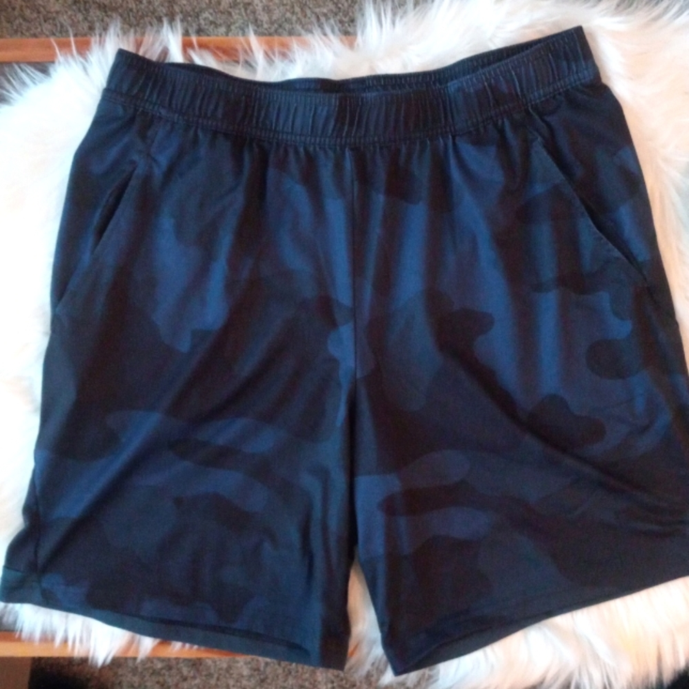 All in Motion Men's Athletic Shorts - Blue Camo